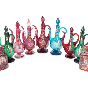 A Group of Fifteen Persian Glass