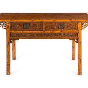 A Chinese Carved Hardwood Altar 2a8a28