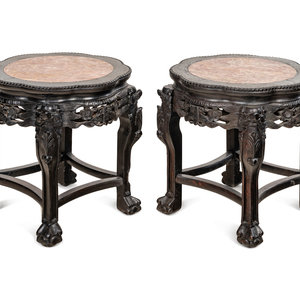 A Pair of Chinese Marble Inset 2a8a33