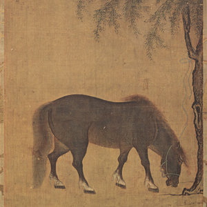 A Chinese Print of a Horse and 2a8a3c