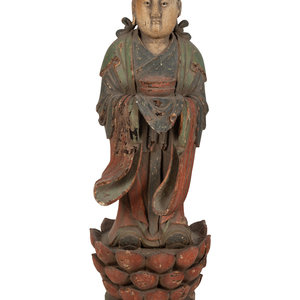 A Chinese Carved Wood Standing 2a8a51