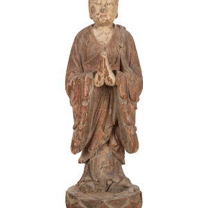 A Chinese Carved Wood Standing 2a8a52