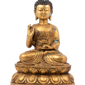 A Gilt Bronze Seated Buddha Figure 2a8a53