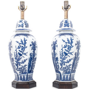 A Pair of Blue and White Porcelain