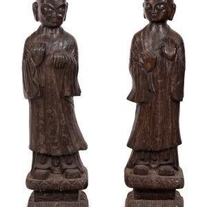 A Pair of Chinese Carved Marble