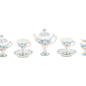 A Limoges Porcelain T te T te comprising 2a8b0c