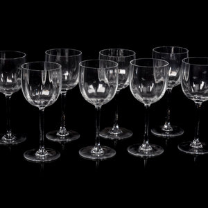 A Set of Eight Baccarat Wine Glasses 20th 2a8b3c