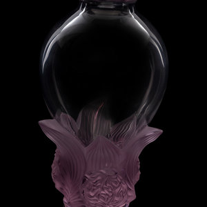 A Lalique Pivoines Vase 2002 with 2a8b46