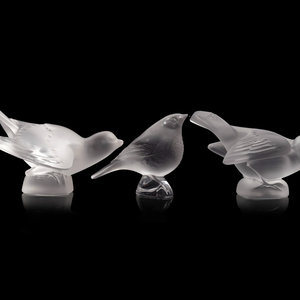 Three Lalique Bird Figures Second 2a8b5f