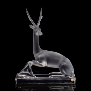 A Lalique Deer Ornament Second 2a8b60