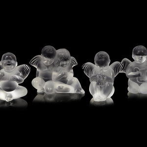 Four Lalique Cherub Figures Second 2a8b69