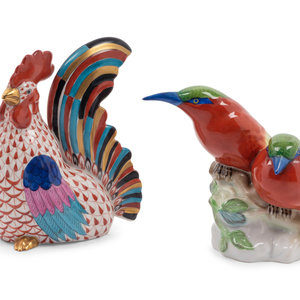 Two Herend Porcelain Bird Figures
20th