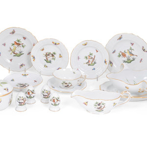 A Herend Porcelain Rothschild Bird Dinner