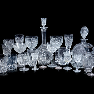A Collection of Cut Glass Stemware
