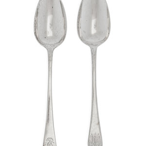 Two George III Silver Serving Spoons
Likely