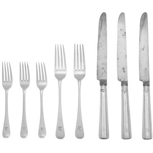 A Group of English Silver Flatware
