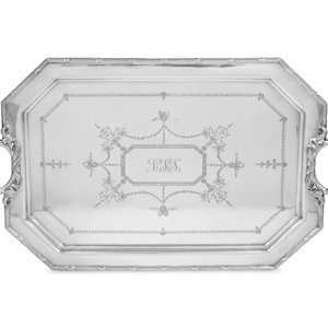 An English Silver Plate Tray Retailed 2a8c10