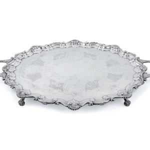 An English Silver Plate Salver stamped 2a8c11