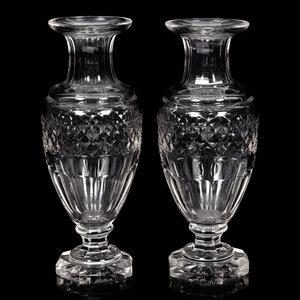 A Pair of English Cut Glass Vases 19th 2a8c1f