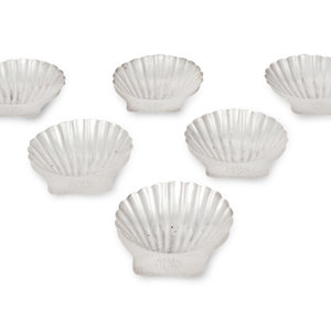 Six Mexican Silver Shell Shaped 2a8ca3