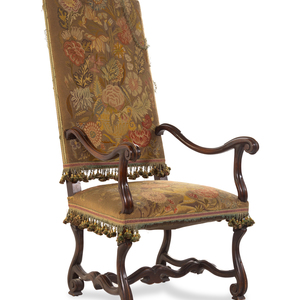 A Louis XIII Style Walnut Armchair 19th 2a8cec