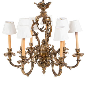 A Louis XV Style Gilt Metal Nine Light 2a8d0e