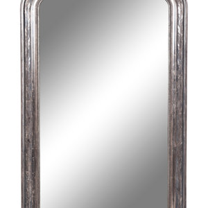 A Louis Philippe Silvered Mirror 19th 2a8d57