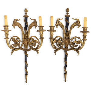 A Pair of French Gilt Bronze Two Light 2a8d63
