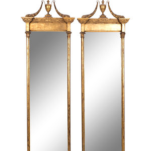 A Pair of Neoclassical Style Giltwood