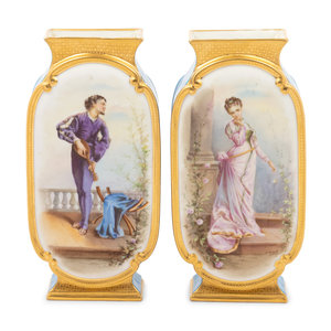 A Pair of French Painted Porcelain 2a8d7e