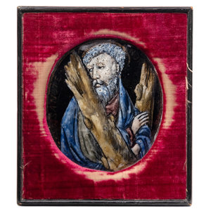 A Continental Enameled Plaque Depicting