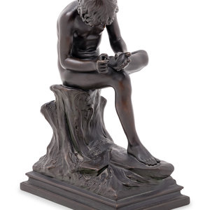 A Grand Tour Bronze Model of the Spinario
Late