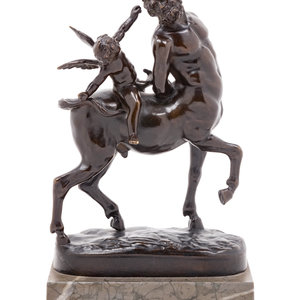 A Grand Tour Bronze Figural Group