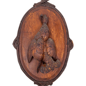 A Black Forest Carved Game Plaque
19th