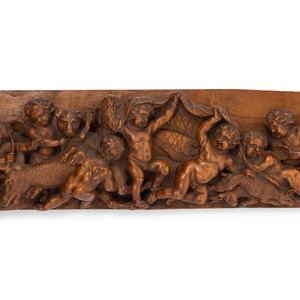 A Continental Carved Wood Plaque 2a8df2