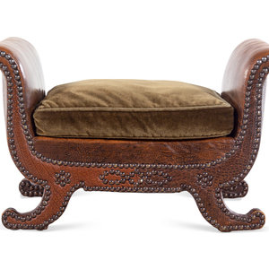 An English Leather Upholstered 2a8e96