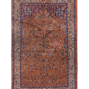 A Tabriz Wool Prayer Rug
Circa
