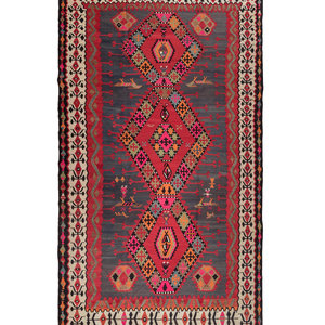 A Turkish Kilim Wool Rug
Mid-20th