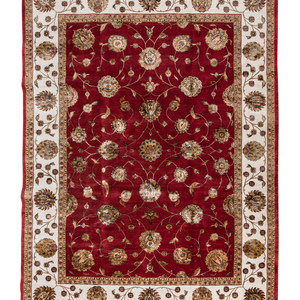 An Indian Wool and Silk Rug
Late