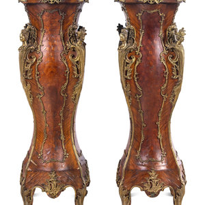 A Pair of Louis XV Style Gilt Bronze