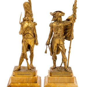 A Pair of French Gilt Bronze Military 2a8f96