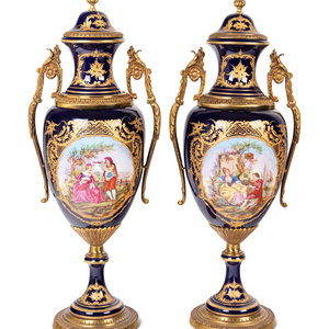 A Pair of S vres Style Gilt Metal 2a8faf