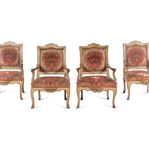 A Set of Four Italian Cream Painted 2a8fba