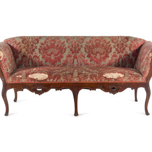 An Italian Carved Walnut Sofa Early 2a8fc0