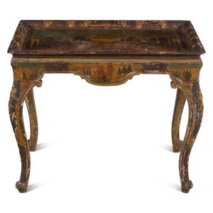 A Venetian Painted and Parcel Gilt