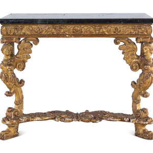 An Italian Giltwood Marble-Top