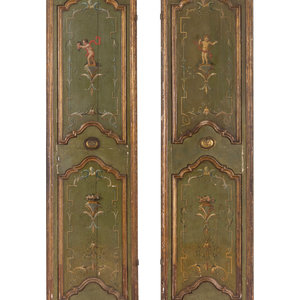 A Pair of Italian Painted and Parcel 2a8fdd