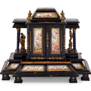 An Austrian Enameled Table Cabinet 19th 2a9013