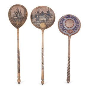 Three Russian Silver Spoons Mark 2a9039