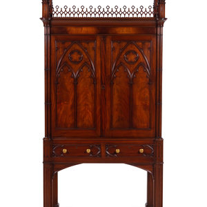 A Gothic Style Carved Mahogany 2a9058